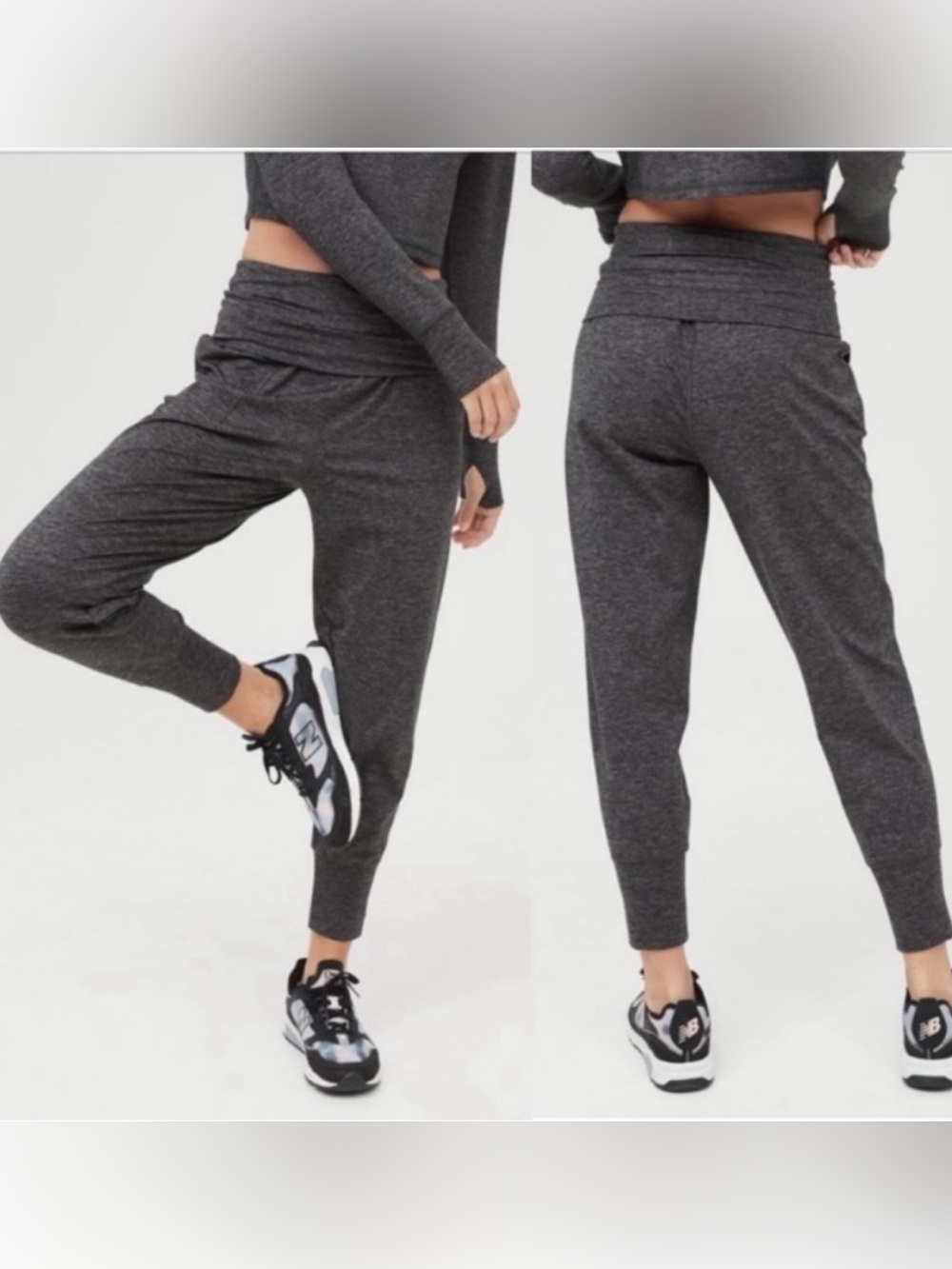 Aerie pull on Heathered Charcoal Jogger Pants medium
